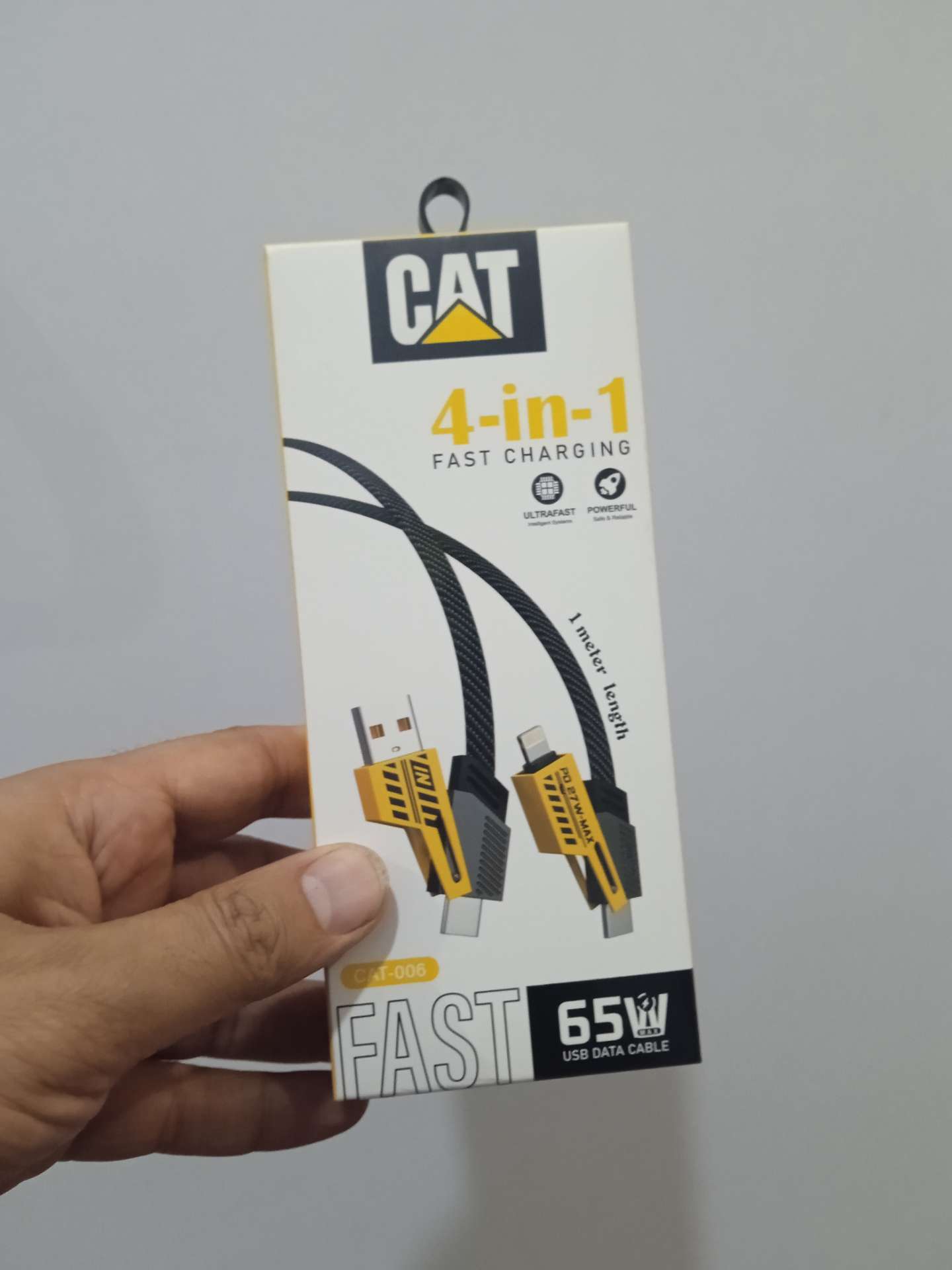 کابل شارژ CAT چهار کاره 4in1 مدل CAT-006  TYPE-C & IOS